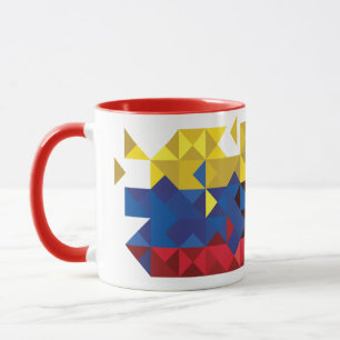Abstract Ecuador Flag, Republic of Ecuador PolyMug Mug