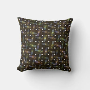 Abstract Egyptian Princess Cross Weave Pattern, Throw Pillow