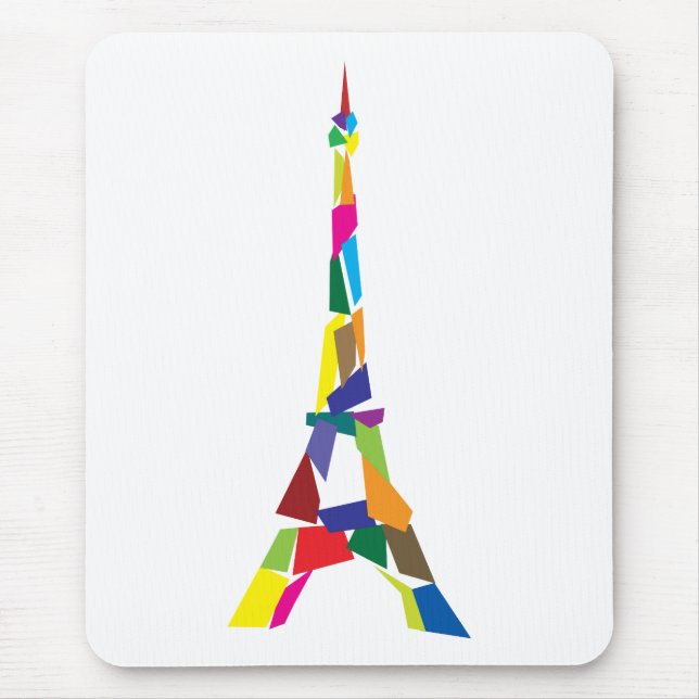 Abstract Eiffel Tower, France, Paris Mouse Pad (Front)