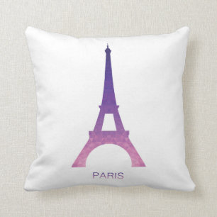 Abstract Eiffel Tower Throw Pillow