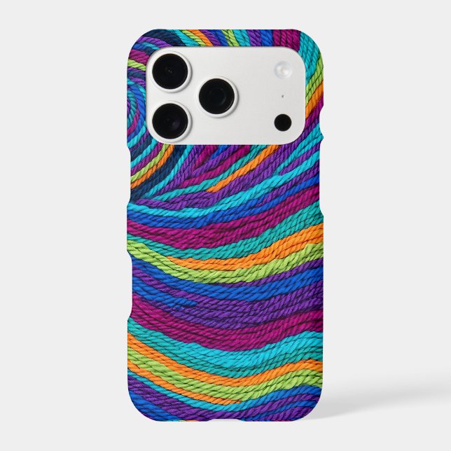 Abstract Electric Teal Vortex Rug iPhone Cases (Back)