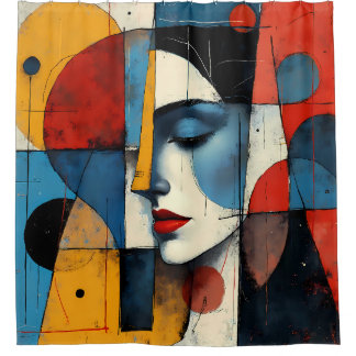 Abstract Elegance: Artistic Woman Portrait