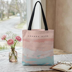 Abstract Elegance Beige Cute Stylish Tote Bag