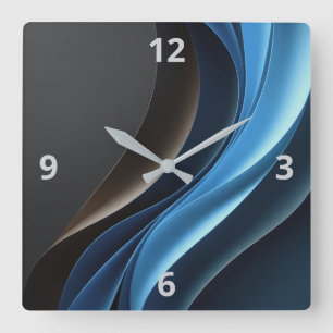 Abstract Elegance Customizable Clock