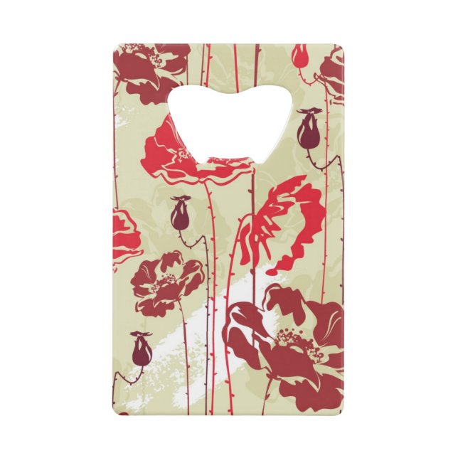 Abstract Elegance floral pattern 2 Wallet Bottle Opener (Front)