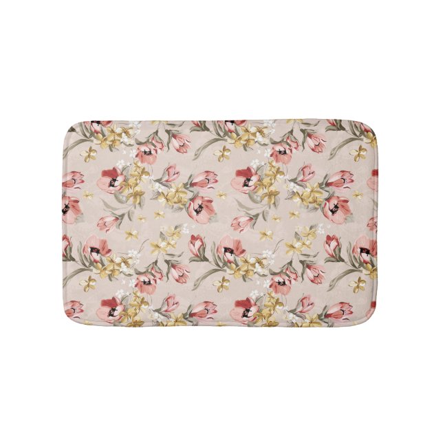 Abstract Elegance floral pattern 3 Bath Mat (Front)