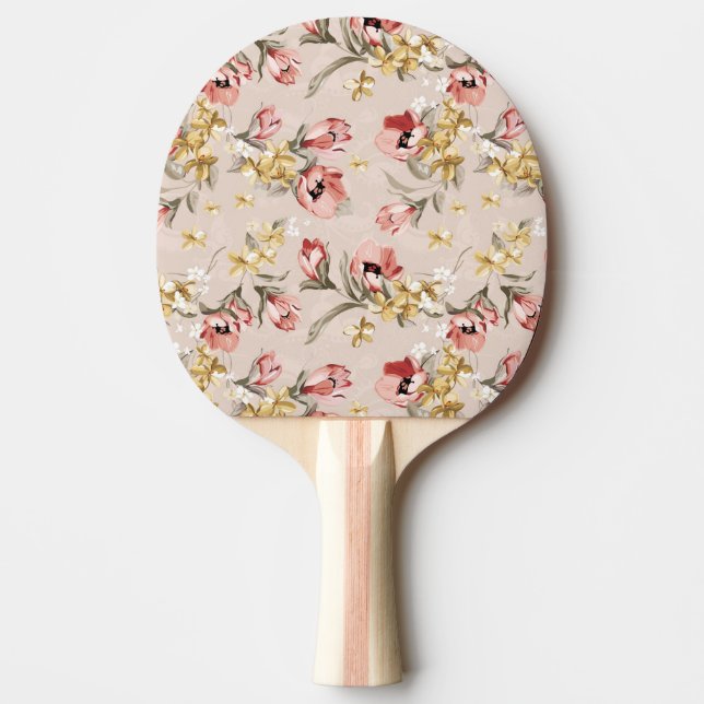 Abstract Elegance floral pattern 3 Ping Pong Paddle (Front)