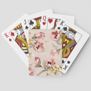 Abstract Elegance floral pattern 3 Playing Cards