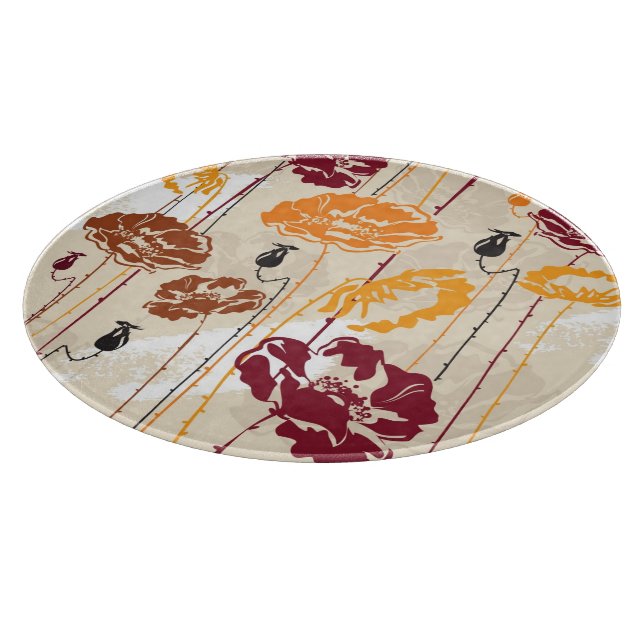 Abstract Elegance floral pattern 4 Cutting Board (Corner)