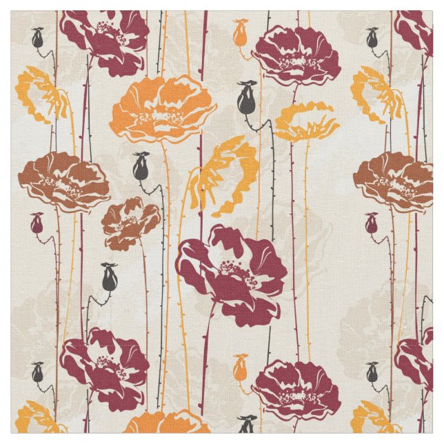 Abstract Elegance floral pattern 4 Fabric (Close Up)