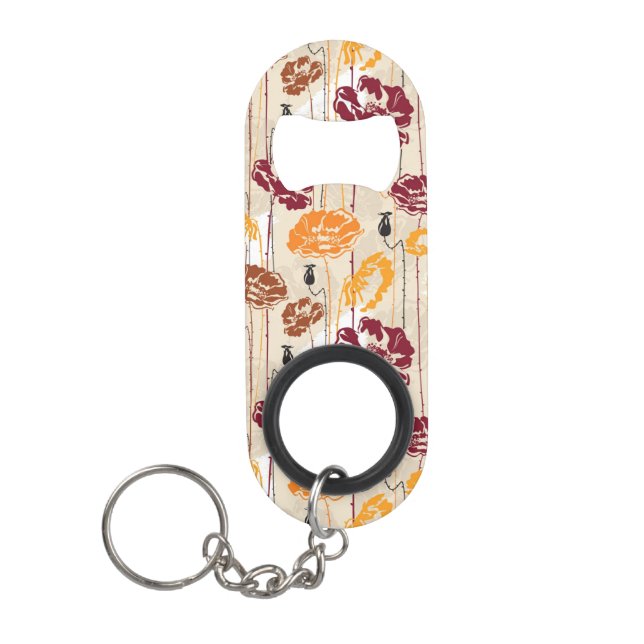 Abstract Elegance floral pattern 4 Mini Bottle Opener (Front)