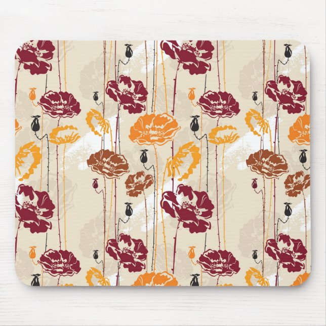 Abstract Elegance floral pattern 4 Mouse Pad (Front)