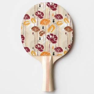 Abstract Elegance floral pattern 4 Ping Pong Paddle