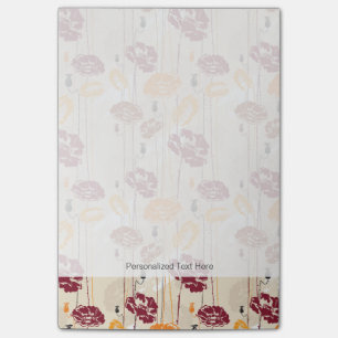 Abstract Elegance floral pattern 4 Post-it Notes