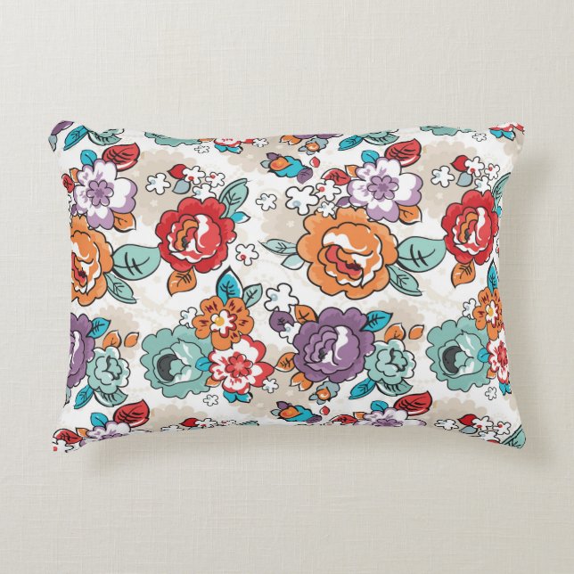 Abstract Elegance floral pattern 5 Accent Pillow (Front)