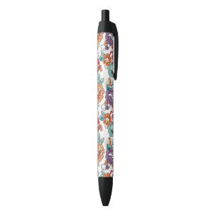 Abstract Elegance floral pattern 5 Black Ink Pen