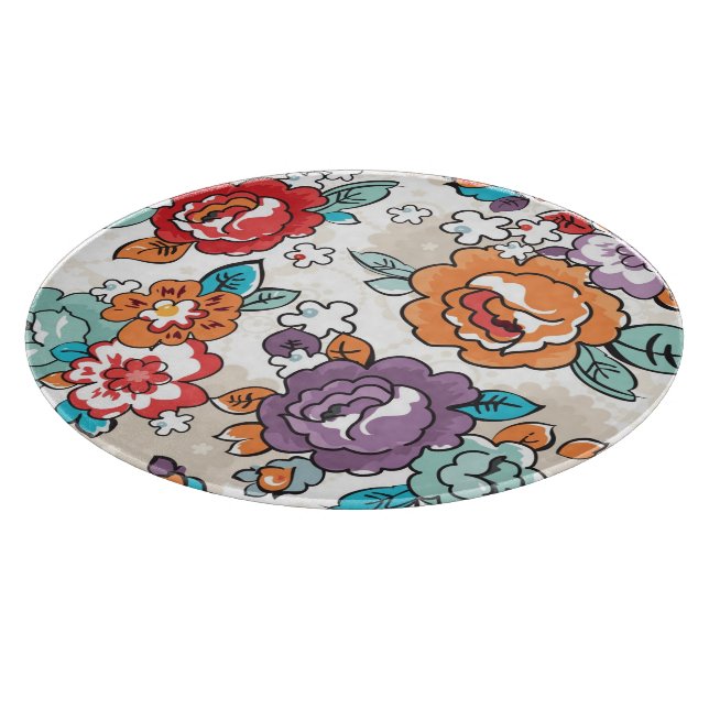 Abstract Elegance floral pattern 5 Cutting Board (Corner)