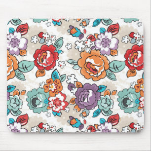 Abstract Elegance floral pattern 5 Mouse Pad