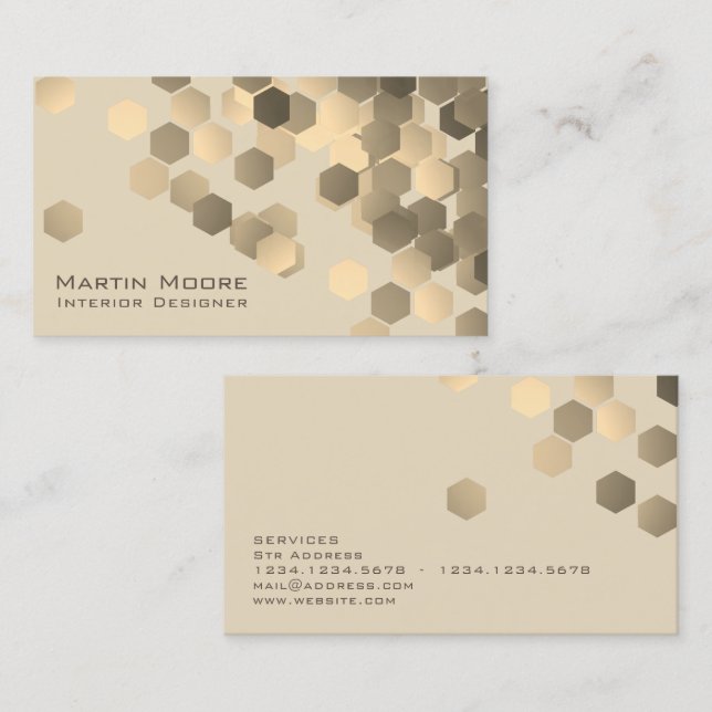 Abstract elegance geometric pattern stylish cover business card (Front/Back)