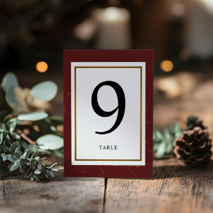 Abstract Elegance Golden Frame Table Number