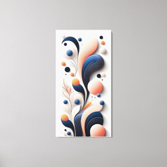 Abstract Elegance in Motion Canvas Print (Front)