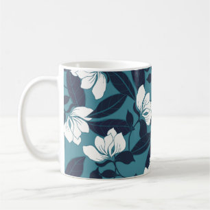 Abstract elegance pattern with floral background. coffee mug