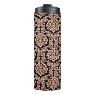 Abstract elegance pattern with floral background. thermal tumbler