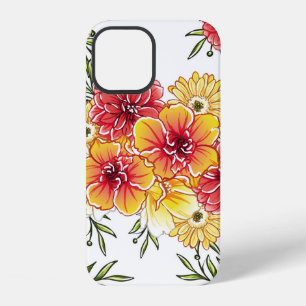 Abstract elegance seamless pattern with floral bac iPhone 12 case
