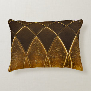 Abstract elegant art deco geometric ornamented gol accent pillow