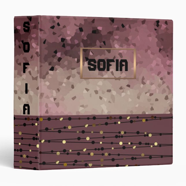 Abstract, elegant, brown binder (Front/Spine)