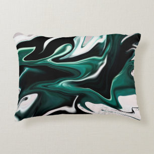 Abstract elegant fluid liquid marble flow texture accent pillow