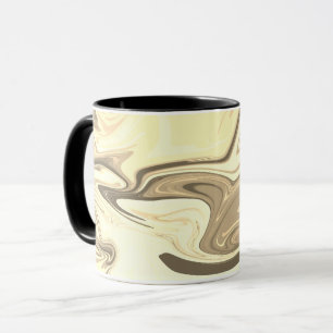 Abstract elegant fluid liquid marble flow texture mug