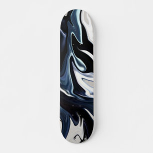 Abstract elegant fluid liquid marble flow texture skateboard