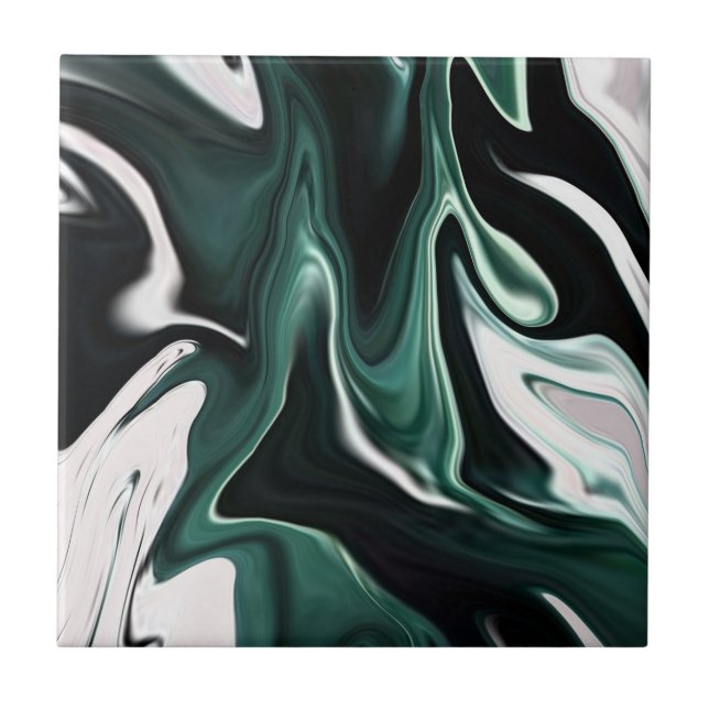 Abstract elegant fluid liquid marble flow texture tile (Front)