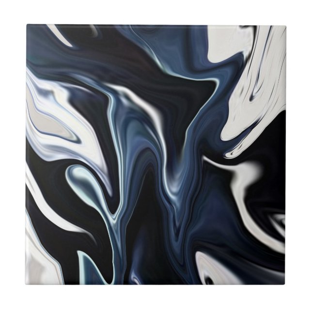 Abstract elegant fluid liquid marble flow texture tile (Front)
