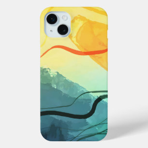 Abstract Elegant mixed Colourful painting pattern iPhone 15 Mini Case