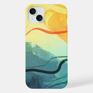 Abstract Elegant mixed Colourful painting pattern  iPhone 15 Plus Case