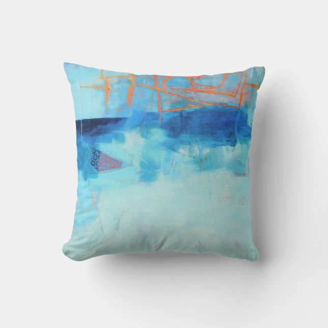 Abstract Elegant mixed Colourful painting pattern  Throw Pillow (Front)