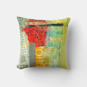 Abstract Elegant mixed Colourful painting pattern Throw Pillow