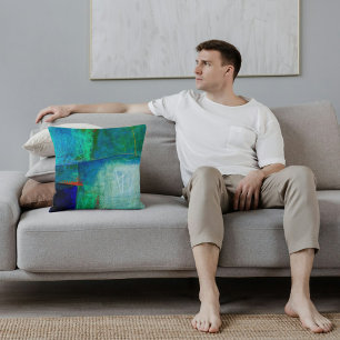 Abstract Elegant mixed Colourful painting pattern  Throw Pillow