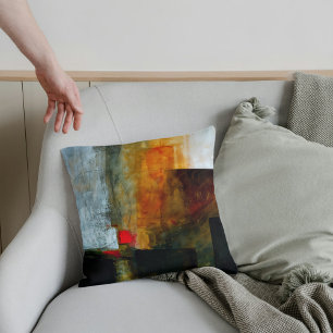 Abstract Elegant mixed Colourful painting pattern Throw Pillow