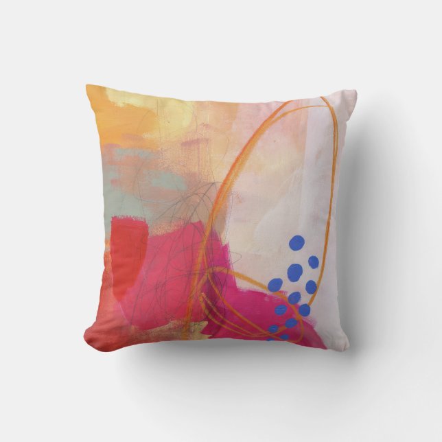 Abstract Elegant mixed Colourful painting pattern  Throw Pillow (Front)