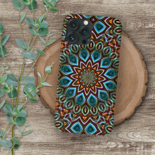 Abstract Elegant Modern Bohemian Mandala Art iPhone 16 Pro Max Case