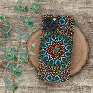 Abstract Elegant Modern Bohemian Mandala Art iPhone 15 Plus Case