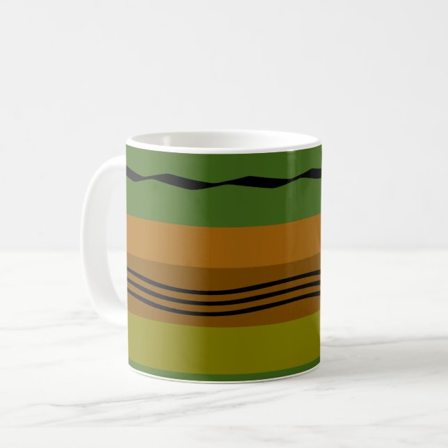 Abstract elegant modern geometric pattern coffee mug (Front Left)