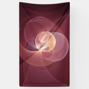 Abstract Elegant Modern Wine Red Fractal Art Banner