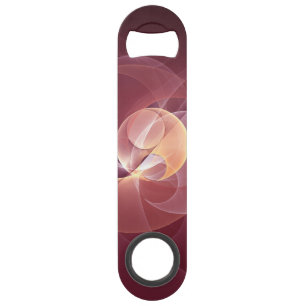 Abstract Elegant Modern Wine Red Fractal Art Bar Key