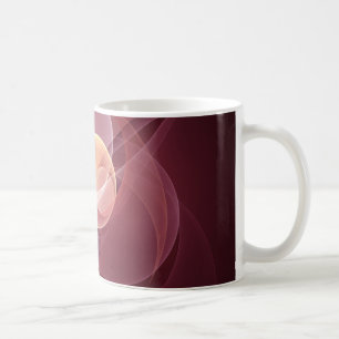 Abstract Elegant Modern Wine Red Fractal Art Coffee Mug