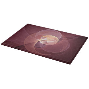 Abstract Elegant Modern Wine Red Fractal Art Cutting Board