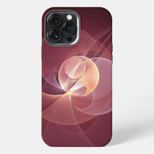 Abstract Elegant Modern Wine Red Fractal Art iPhone 13 Pro Max Case